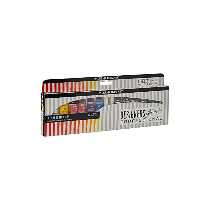 Daler Rowney Designers Gouache Introduction Paint Set, 12 Assorted Colours