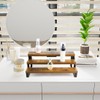 NEETBU 4-Tier Wooden Display Riser Shelf Stand for, Makeup, Cupcake,
