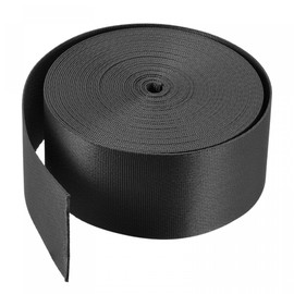 sourcing map Flat Nylon Webbing Strap 2 Inch 10 Yards Black for Backpack, Luggage-Rack