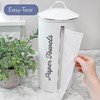 AuldHome Design Farmhouse Paper Towel Holder (White); Rustic Enamelware Countertop