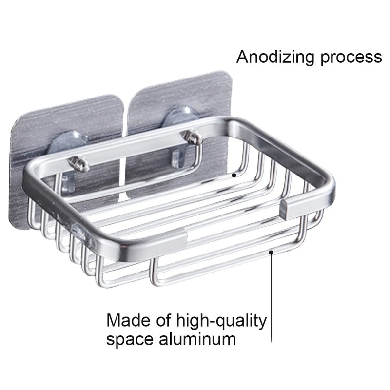 Soap Dish No Punching Soap Basket Self Adhesive Soap Holder