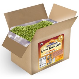 Rani Green Peas Split, Dried (Vatana, Matar) 400oz (25lbs) 11.36kg Bulk Box ~ All Natural | Vegan | Gluten Friendly | Product of USA