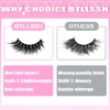 BTLLSSH 8Pair 3D5D 0.67INCH Volume Cat Eye Lashes Extension Thick