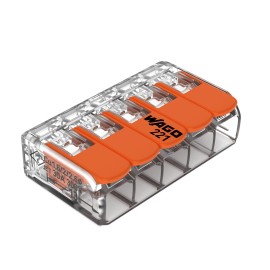 WAGO Lever Nuts Wire Connectors 221 Series Tool-Free Electrical Splicing 5 Pack