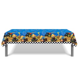CC HOME 3 Pieces Monster Truck Tablecloths, Party Tablecloth, Tablecloths, Party Decoration, Disposable Tablecloth for Parties, Birthday Tablecloth, Rectangular Tablecloth