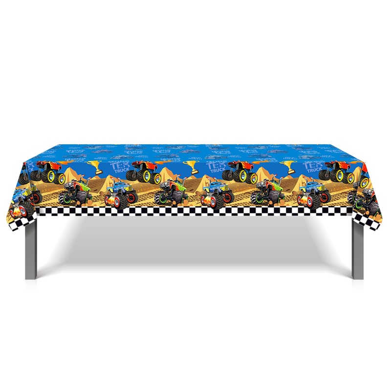 CC HOME 3 Pieces Monster Truck Tablecloths, Party Tablecloth, Tablecloths,