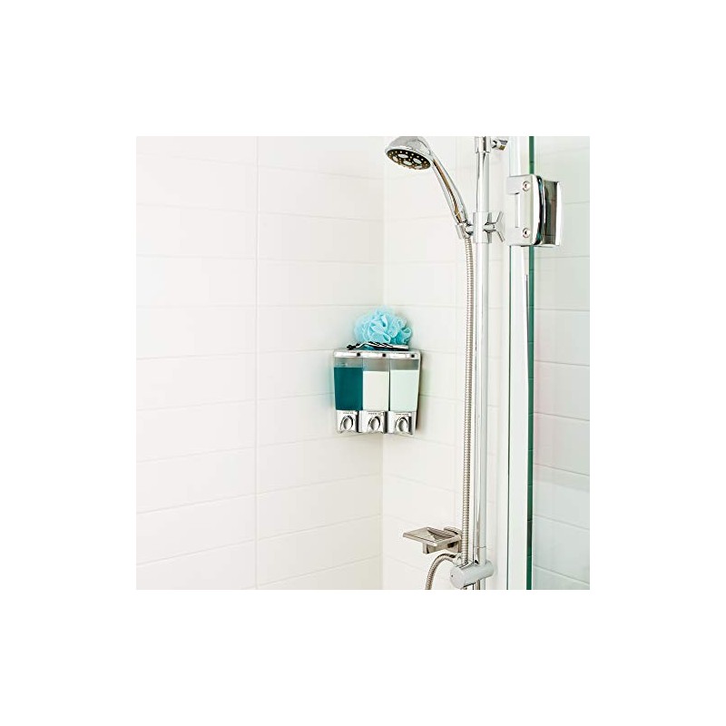 Better Living Clear Choice Shower Dispenser 3 Chamber, Wall Mount