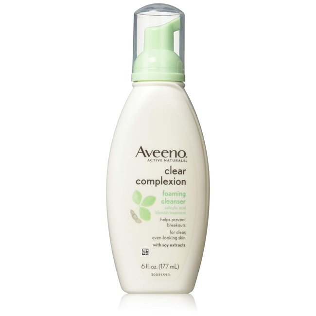 Aveeno Clear Complexion Foaming Cleanser, 6-Ounce Bottles (Pack of 3)