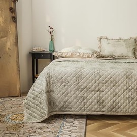 LILYPEACH Luxury 3-Piece 100% Lyocell Bedspread Set - 500 Thread Count Cooling Bedding, Temperature Regulating & Ultra-Soft Breathable Bedspread with Pillowcases for Summer Comfort (Forest, King)