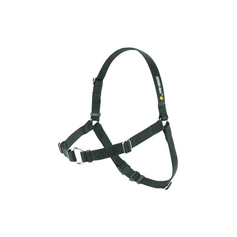 SENSE-ible No-Pull Dog Harness - Black Medium/Large (Narrow) by Softouch
