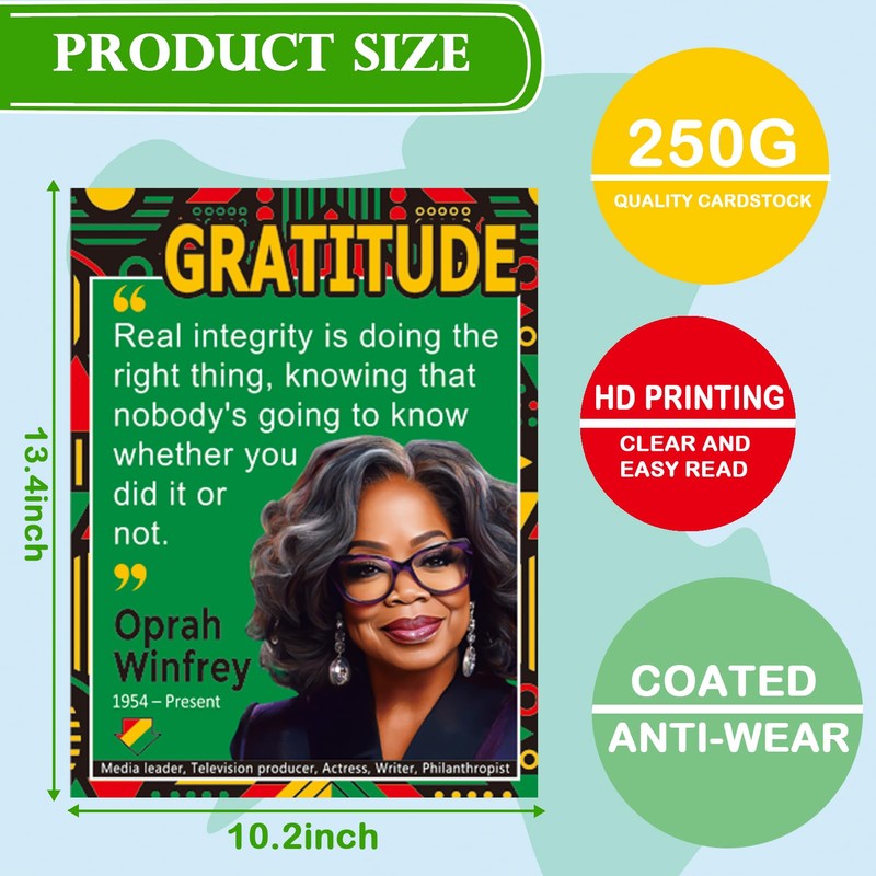 Adduster 16 Black History Posters - Juneteenth Decorations Black History