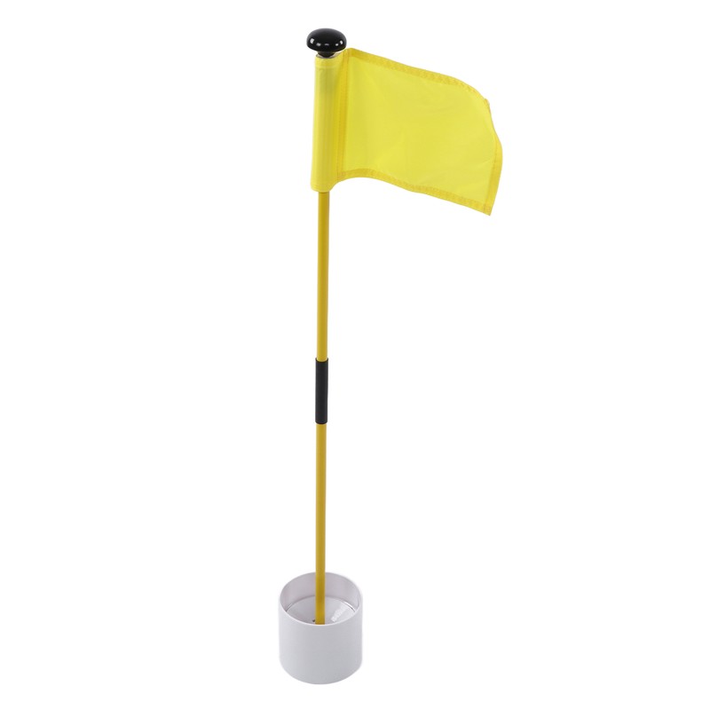 Practice Golf Hole Pole Cup Flag Stick Detachable 2 Section