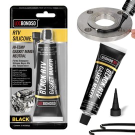 LOCBONDSO Black RTV Silicone Sealant, Silicone Gasket Maker, High Temp Up to 600F, Sensor Safe, Oil Resistance Flexible for Automotive, Engine, Gearboxes, 3 oz