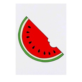 'Watermelon Slice' Temporary Tattoo - Water Resistant, Skin-Safe, Non-Toxic Transfer (TO00031428)