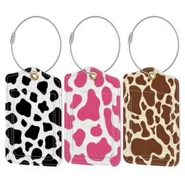 Luggage Tag, 3 Pack Travel Cruise Luggage Tags for Suitcases, Cute Suitcase Tags Identifiers Bag Tags with Privacy Flap, Baggage Name Tag for Women Men Luggage Backpack Handbag School Bag