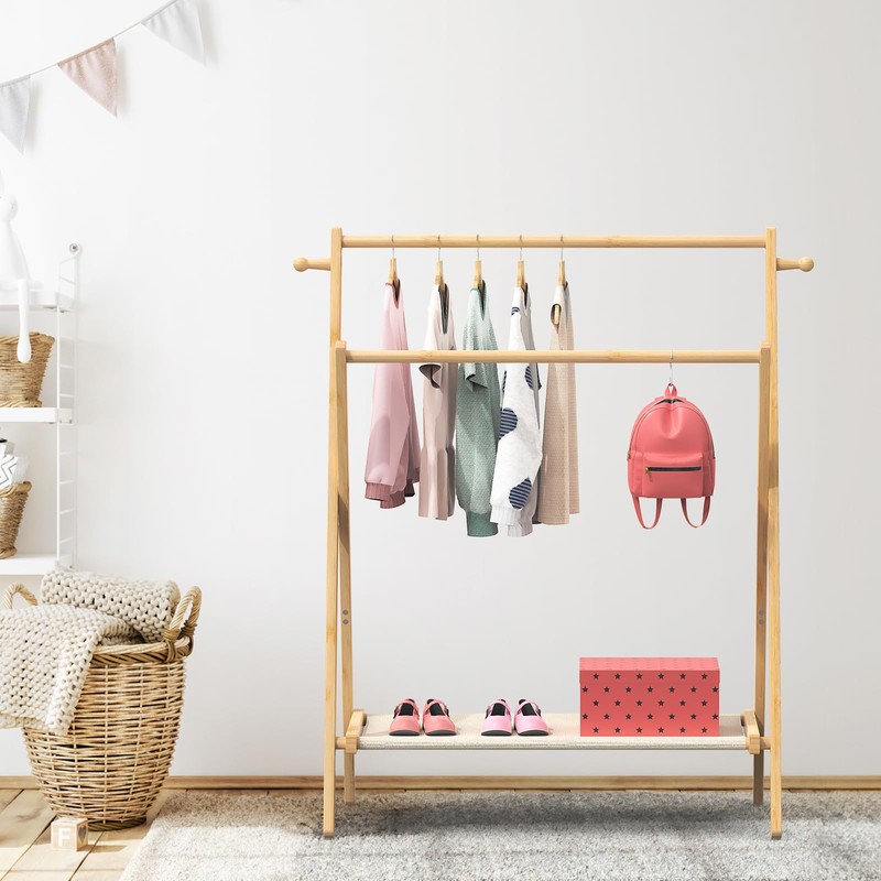 Kids Clothing Rack, Small Clothes Rack for Toddler Pets, Kids
