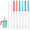Guduling 6pcs Reduce Tumbler Straw Replacement, Spill-Proof Replacement Straw for