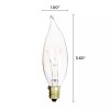 KOR 12 Pack 25CFC Chandelier Bulbs 25W Watt 120V CA8