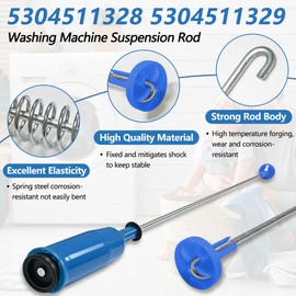 【2026 𝑼𝒑𝒈𝒓𝒂𝒅𝒆】5304511328 5304511329 Suspension Rod, Washing machine suspension rod(4PCS), Fit for Frigidaire FFTW4120SW FFTW4120SW0 FFTW4120SW1 Models, Replace Part Number 4584270 AP6261614