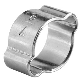 Hose Clamp, Zinc Plated Stainless Steel Pipe Fitting Connections Double Ear Assortment Kit Ear Cinch Rings Crimp Pinch Fitting Tools Perfect for Automotive Home Appliance Line(5-7MM)