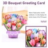 Hierein Mum Birthday Card, 3D Tulips Flower Bouquet Pop Up