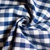 HOPLEE Summer Navy Blue Pillow Covers 18x18 Farmhouse Gingham Pillows