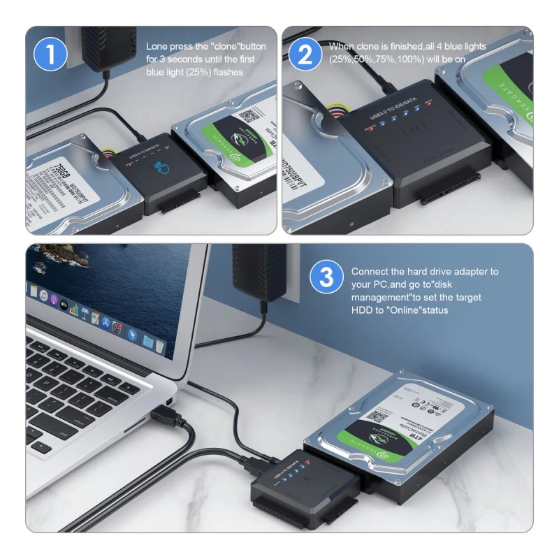 Adaptador Discos Duros Para Clone Usb 3.0 A Ide Sata