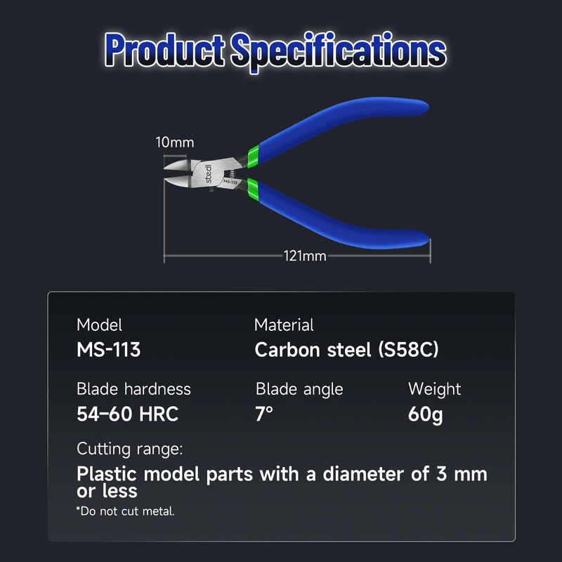 stedi Model Nipper Exclusively for 3D-Printed Models, Powerful Blade