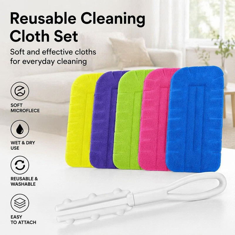 Dusting Kit - Washable Duster - Crevice Cleaning Brush -