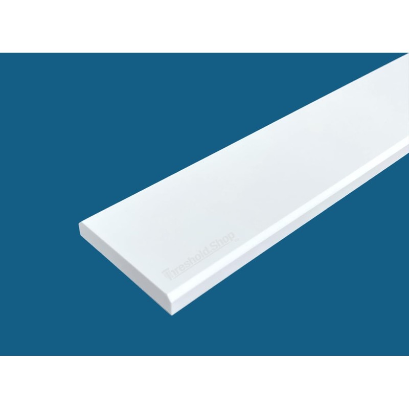 Threshold.Shop Super White Engineered Marble Threshold Double Bevel for Floor