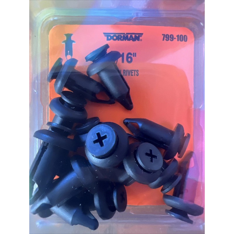Dorman Nylon Rivets 5/16” 30 Pcs Dorman 799-100 (2pack)