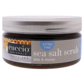Cuccio Naturale Sea Salt Scrub - Nourishes And Exfoliates To Remove Dead Skin Cells - Leaves Skin Supple, Radiant And Youthful Looking - Provides Deep Hydration - Milk And Honey - 237 ML