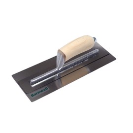 Barnwell Plasterflex Plastering Flexible Stainless Steel Finishing Trowel with Wooden Handle (12" - 18") (12")