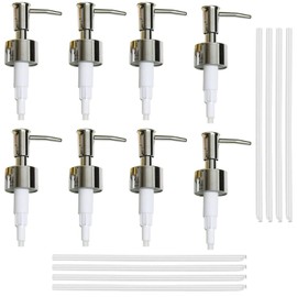 Bhina 8 Pieces Soap Pump, Soap Replacement Pump, Liquid Soap Pump Head, Suitable Pump Dispenser, Lotion Pump Parts, Used in Homes, Hotels, Kitchens, Bathrooms