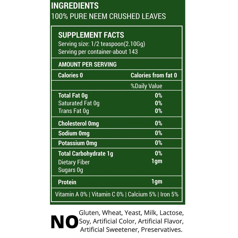 Neem Leaves Crushed (Not Powder), Good to Make Fresh Neem
