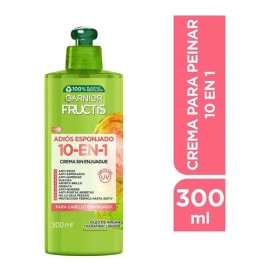 Crema Para Peinar 10 En 1 Fructis Adiós Esponjado 300 Ml