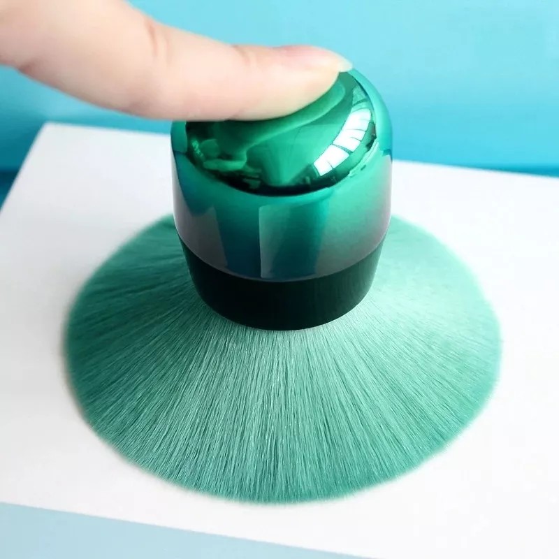 ZzDog Brocha Plana Suave Para Base Crema O Polvo Verde