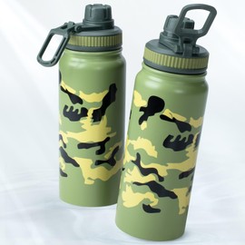 Eozakavod Stainless Steel Water Bottle, 700 ml, Thermos Flask, Insulated Sports Water Bottle, BPA-Free, Leak-Proof Insulated Flask, Sports Bottle, Thermos Flask with Brush for School, Fitness, Outdoor