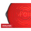 ExcelSteel 13" Silicone Splatter Screen w/Non-Slip Grip, Red