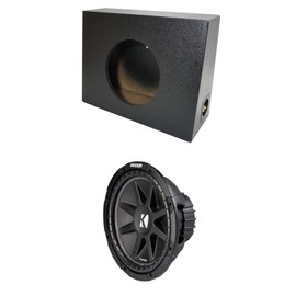 KICKER Universal Regular Standard Cab Truck Comp C12 Single 12" Rhino Coated Sub Box Enclosure, Final 4 Ohm