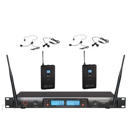 GTDaudio 2x100 Selectable Channel UHF Lavaler Lapel Headset Wireless Microphone Mic System 622L