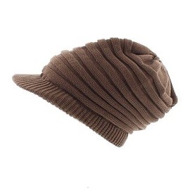 Milani Rasta Ribbed & Slouchy Short Brim Beanie Cap - Cotton and Stripes