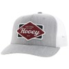 HOOEY Men's Diamond Adjustable Snapback Hat, Grey/White, One Size