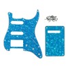 ROZILO 11 Hole Light Blue Pearl Strat HSS Pickguard Guitar