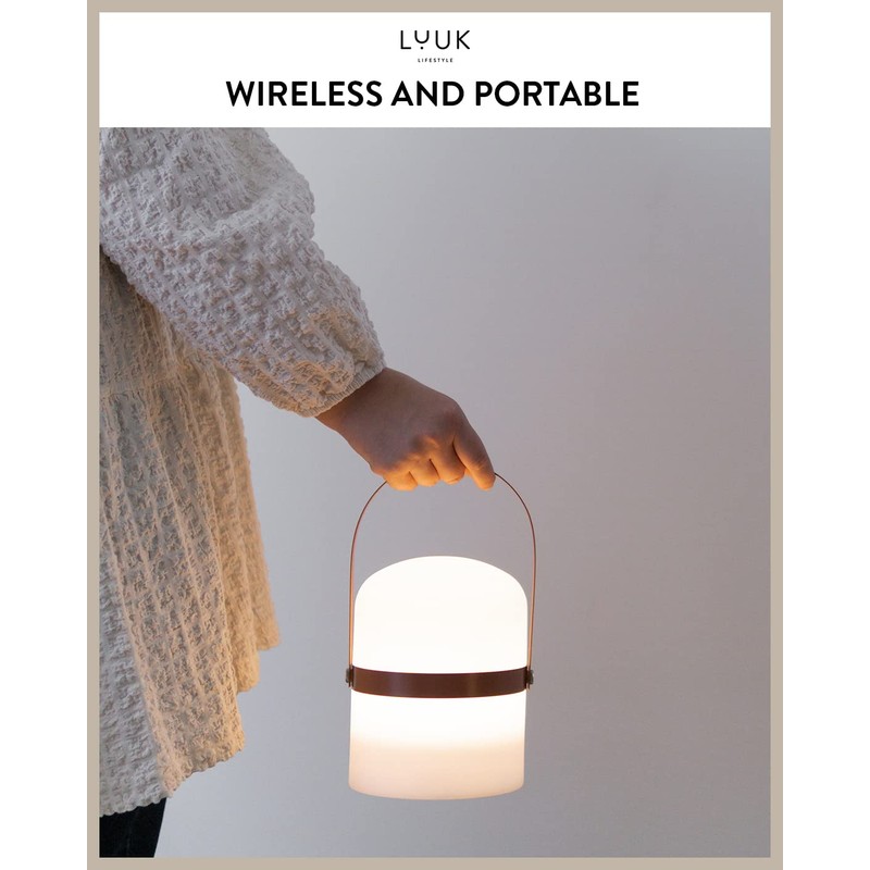 LUUK LIFESTYLE Mobile Design Lantern for Outdoors in Scandinavian Design,