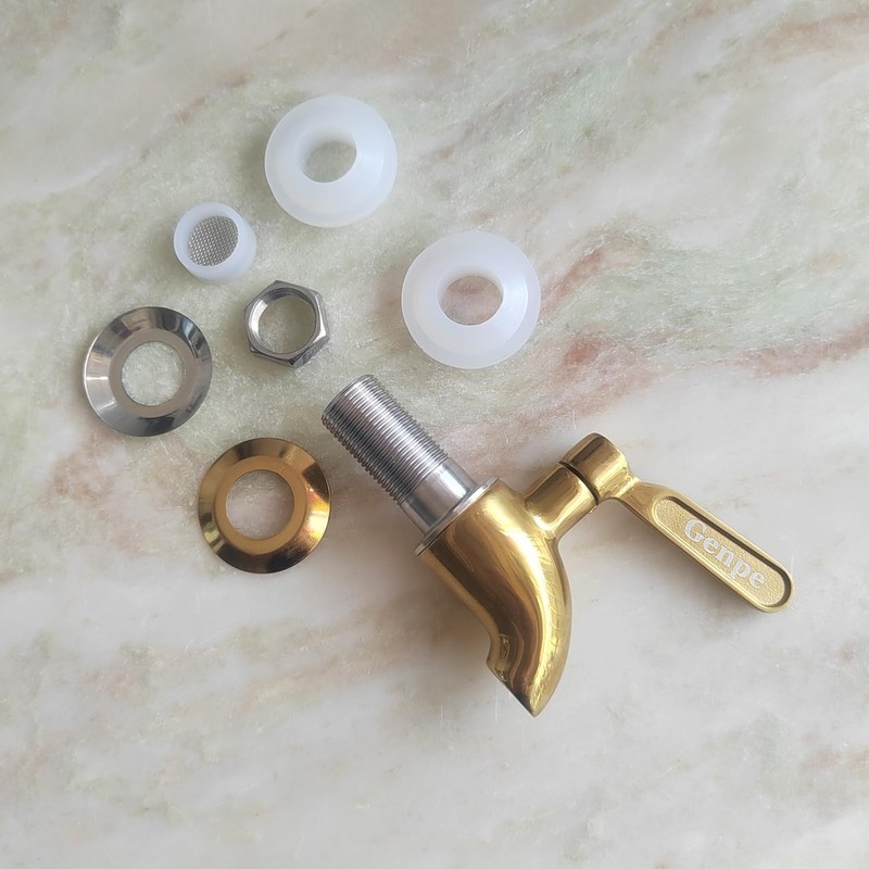 Genpe Durable 304 Stainless Steel Spigot for Beverage Dispenser, Spigots