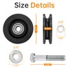90040 Carriage Wheel Kit Complete Ladder Hoist Replacement Parts for