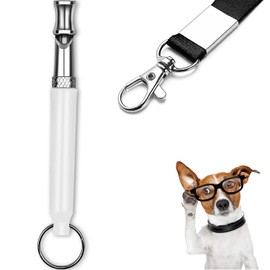 Tiankohelan White Dog Whistle to Stop Barking Neighbors Dog,Adjustable Ultrasonic Silent Dog Whistle