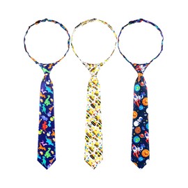 Newcotte Neck Tie 3 Pcs Pre Tied Adjustable Neckties for Formal Wedding Uniforms(Cute Style)