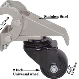 Retractable Workbench Casters Wheels Kit 880lbs Set of 4, Heavy Duty Removable Lifting Casters Set of 4 Adjustable Stepdown Caster Wheels Lift Casters for WorkBenches Tables, Workshops